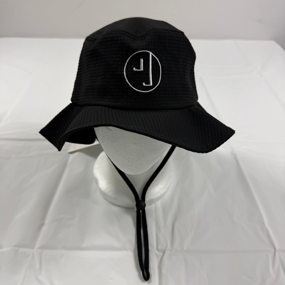 Jungles Jungles Seersucker Wide Brimmed Hat Black Logo WBH-SS-BLK O/S New